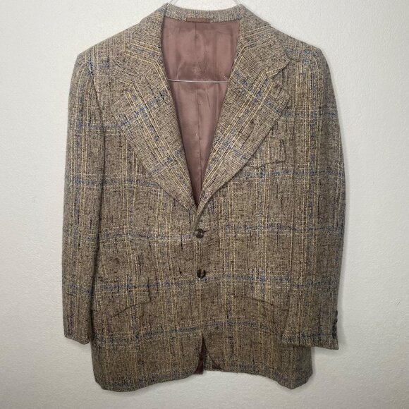 Vintage Christian Dior Blazer Sports Jacket Monsieur Paris Mens M-L Brown Tweed - Picture 1 of 10